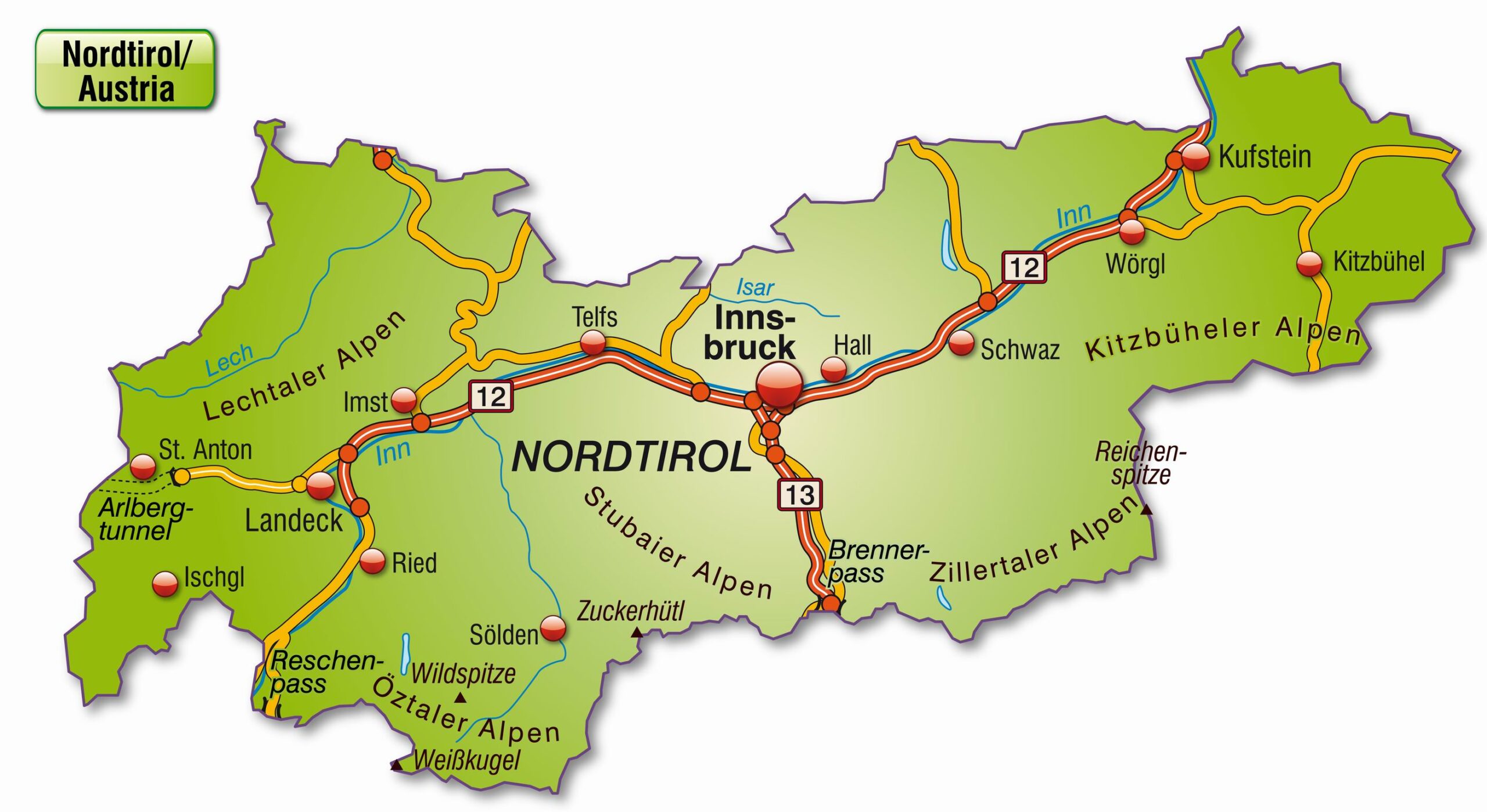 Tirol térképe
